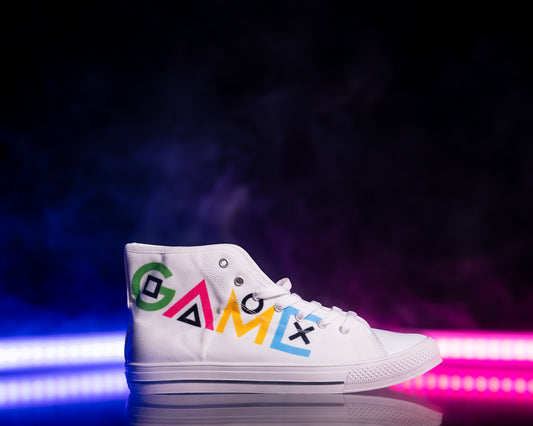 Game (White) High Top Sneakers